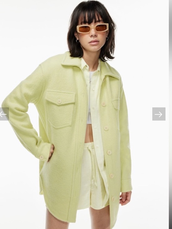 Wilfred Jackets & Blazers - Wilfred Light Lime Oversized Shirt Jacket - Women